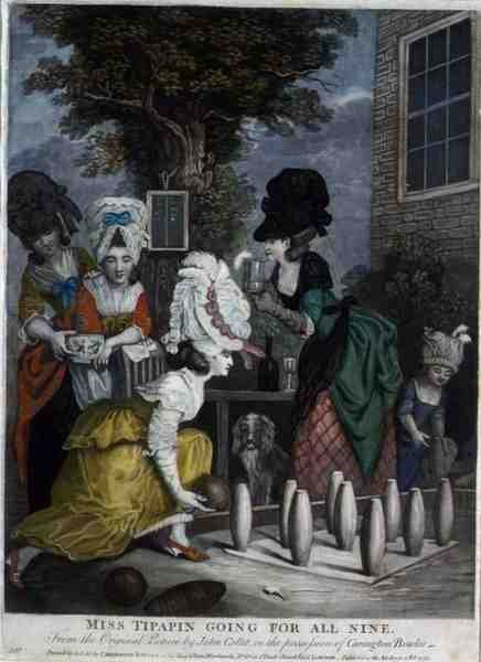 Slečna Tipapinová jde na všech devět, hospoda. od Carington Bowles (fl. 1744-93) od John (after) Collet