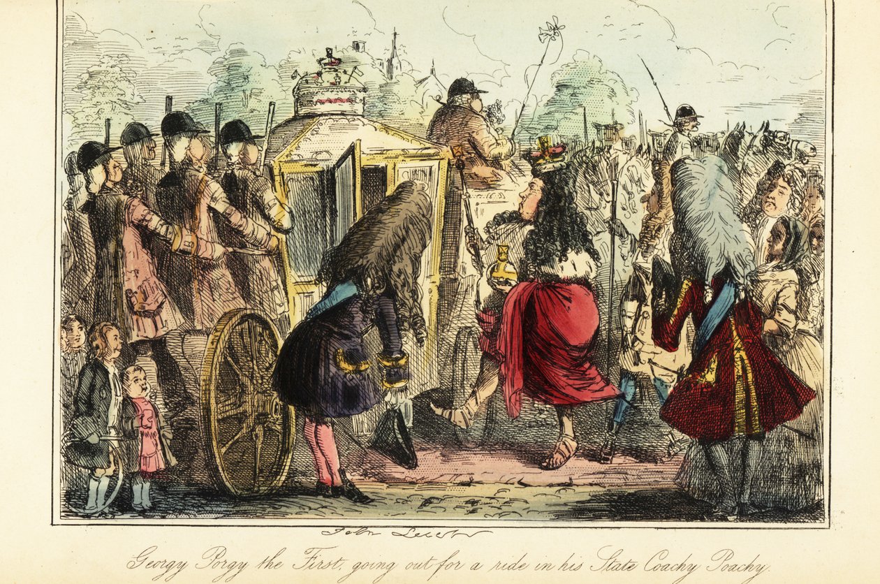 Anglický král Jiří I. nastoupil v noci své smrti, 22. června 1727, na královský kočár do Osnabrucku od John (after) Leech
