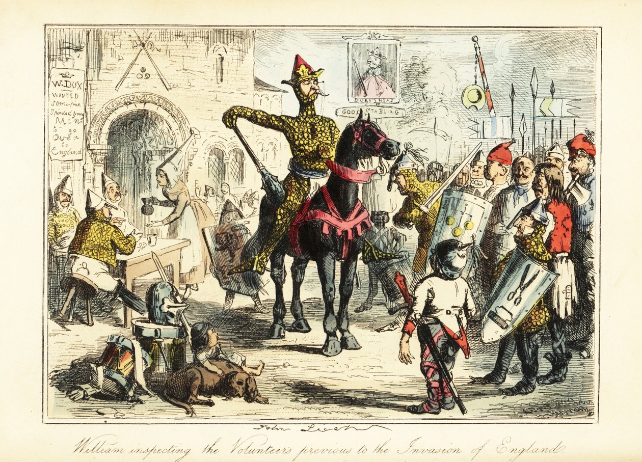 Vilém Dobyvatel se svou rozbitou armádou Normanů v roce 1066 od John (after) Leech