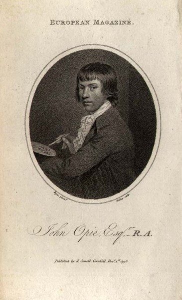 Portrét Johna Opieho (1761-1807), vyryl Ridley od John (after) Opie