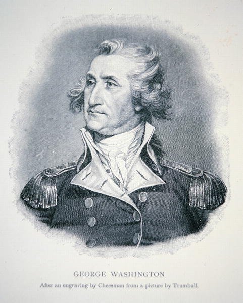 George Washington, rytý Thomas Cheesman (1760-1835) (litho) od John (after) Trumbull