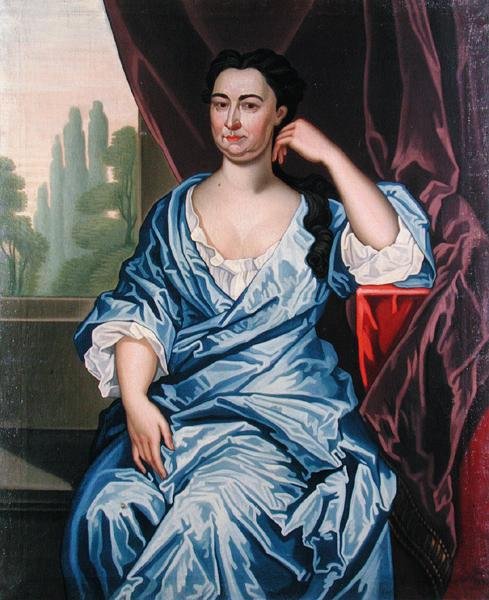 Paní Kiliaen Van Rensselaer (Maria Van Cortlandt), kolem 1730 (olej na plátně) od John (attr.) Watson
