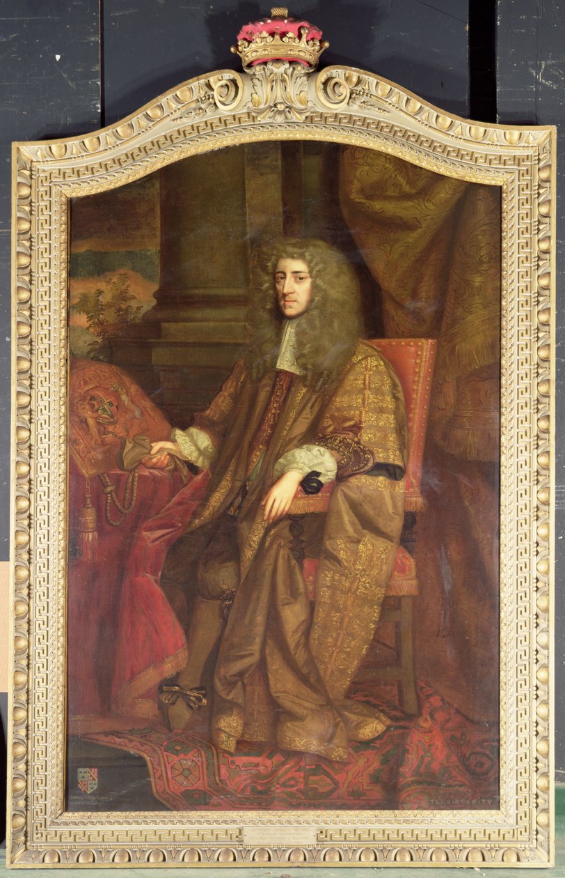 Anthony Ashley Cooper. 1. hrabě z Shaftesbury v rouchu lorda kancléře, kolem roku 1672 (olej na plátně) od John (attr. to) Greenhill