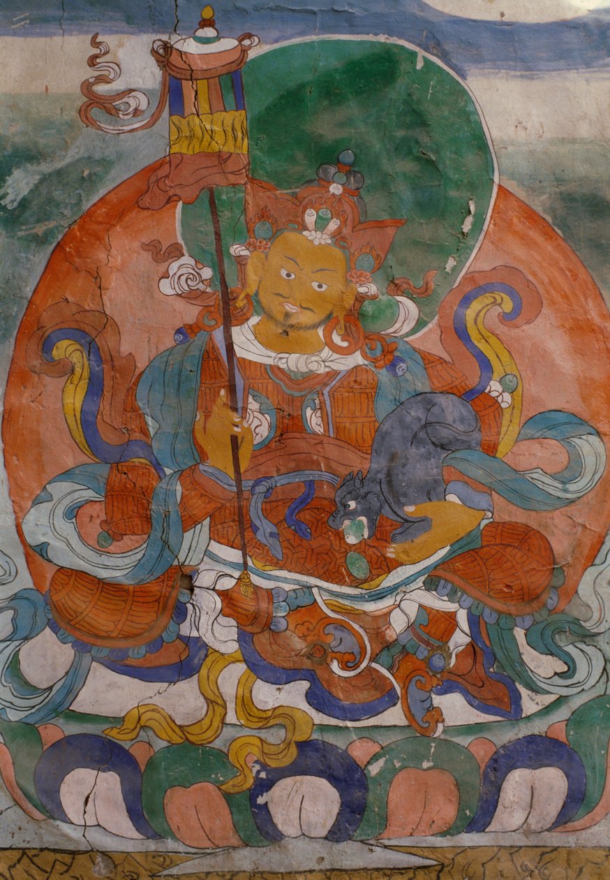 Nástěnná malba z lamaistického kláštera Hemis, Ladakh, Indie od Walter Charles Mills