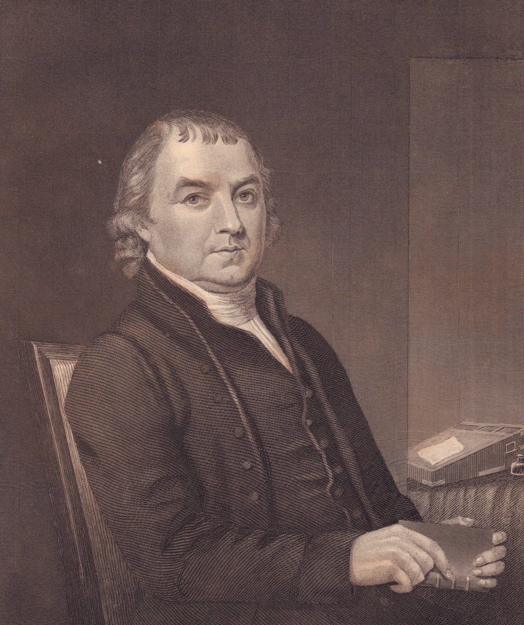 Portrét amerického metodistického biskupa Williama Mc Kendree (1757-1835), rytina, cca 1870 od Walter Charles Mills