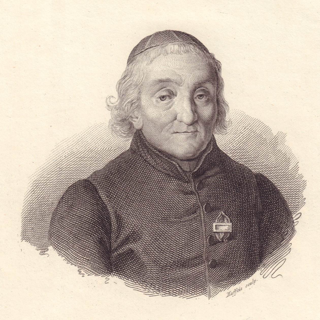 Portrét italského teologa Pietra Tamburiniho (1737-1827), mědirytina od Maffeise od Walter Charles Mills