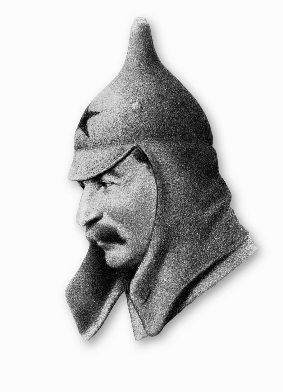 Portrét Josifa Vissarionoviče Džugašviliho známého jako Stalin (1878-1953), ruský politik od Walter Charles Mills