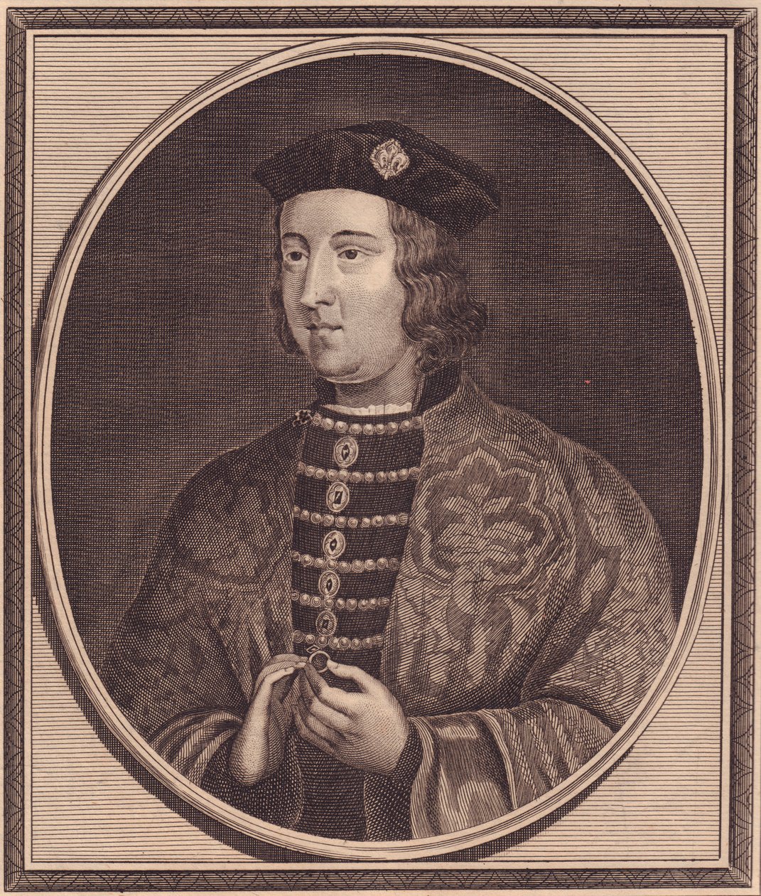Portrét anglického krále Edwarda IV. (1442-1483), mědirytina od Johna Goldara (1729-1795) od Walter Charles Mills