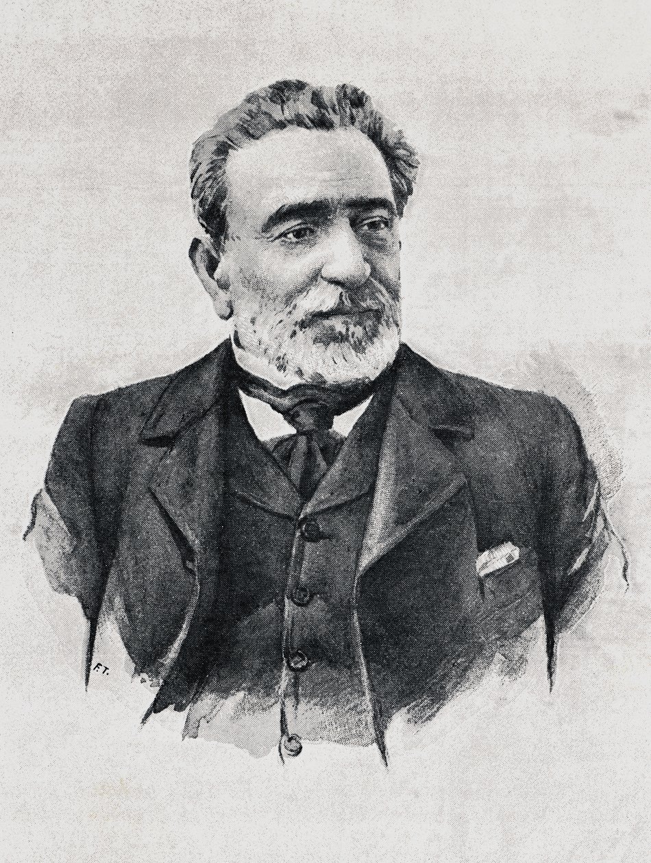Portrét Praxedes Mateo Sagasta (1825-1903), španělský premiér od Walter Charles Mills
