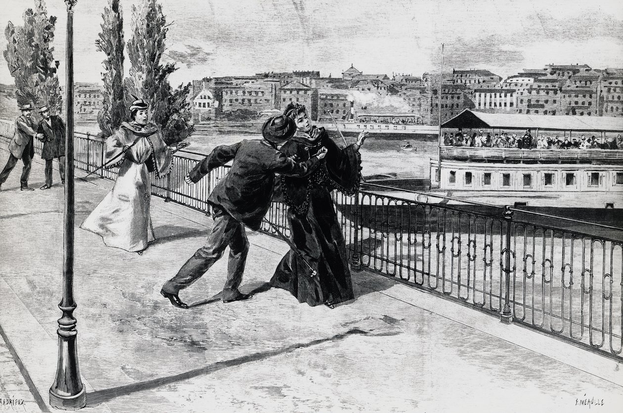 Zavraždění Alžběty, císařovny Rakouska, anarchistou Luigi Lucheni, 10. září od Walter Charles Mills