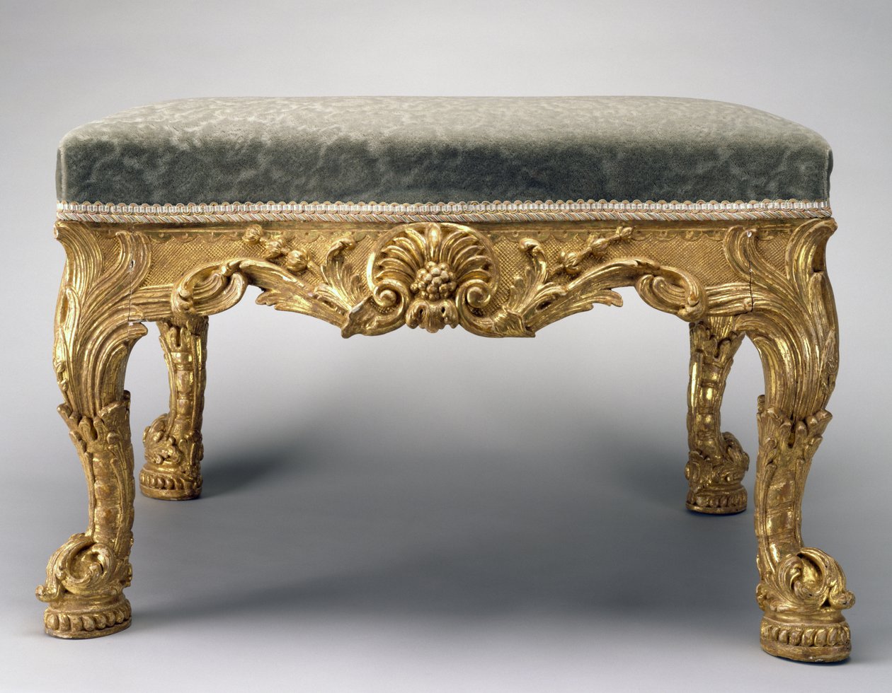 Stolička pro Palm Room, Spencer House, Londýn, cca 1757 (lipové dřevo, zlacení a čalounění) od John (attr.to) Vardy