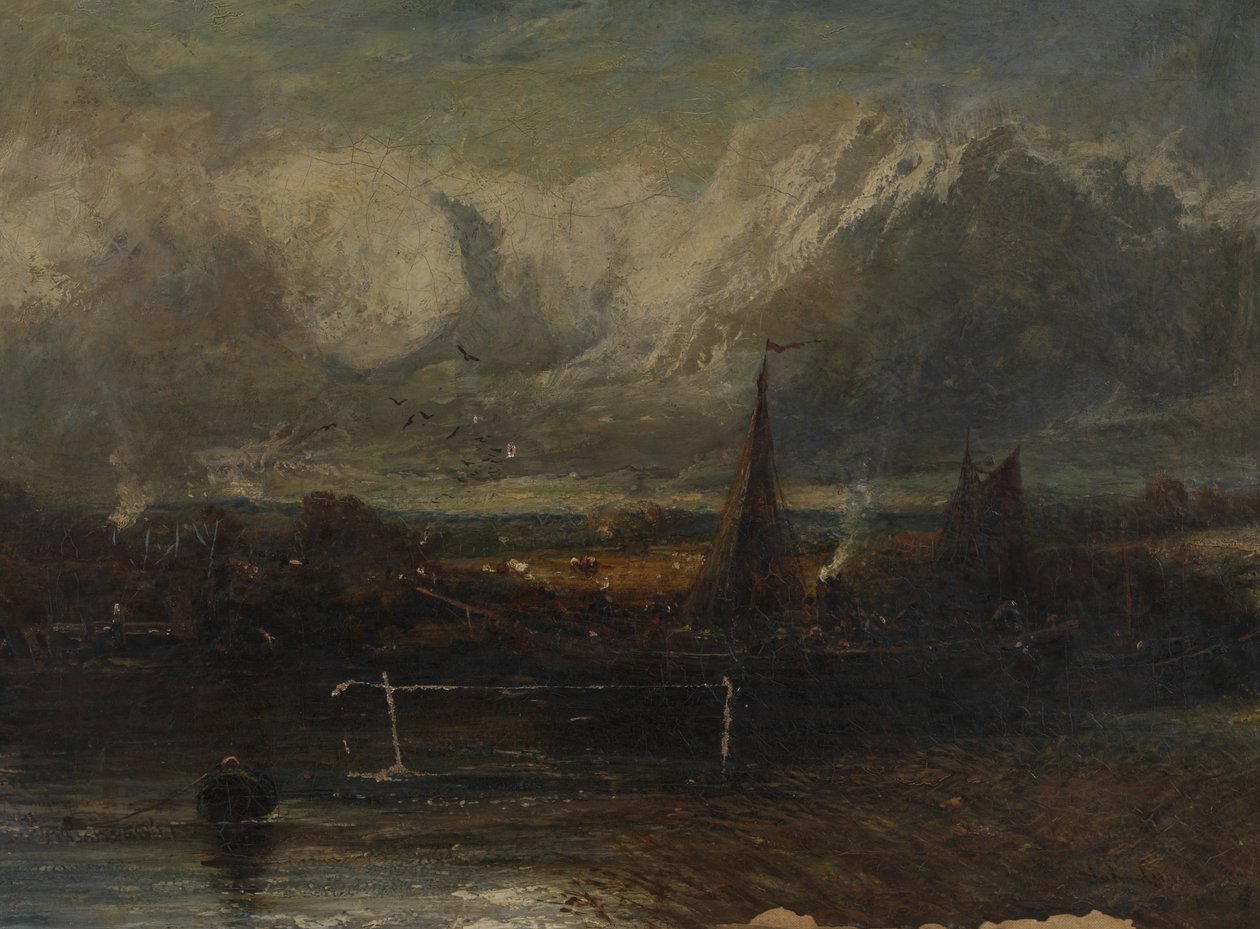 Mořská krajina, padělek na způsob Johna Constabla (1776-1837) (olej na plátně) od John (manner of) Constable
