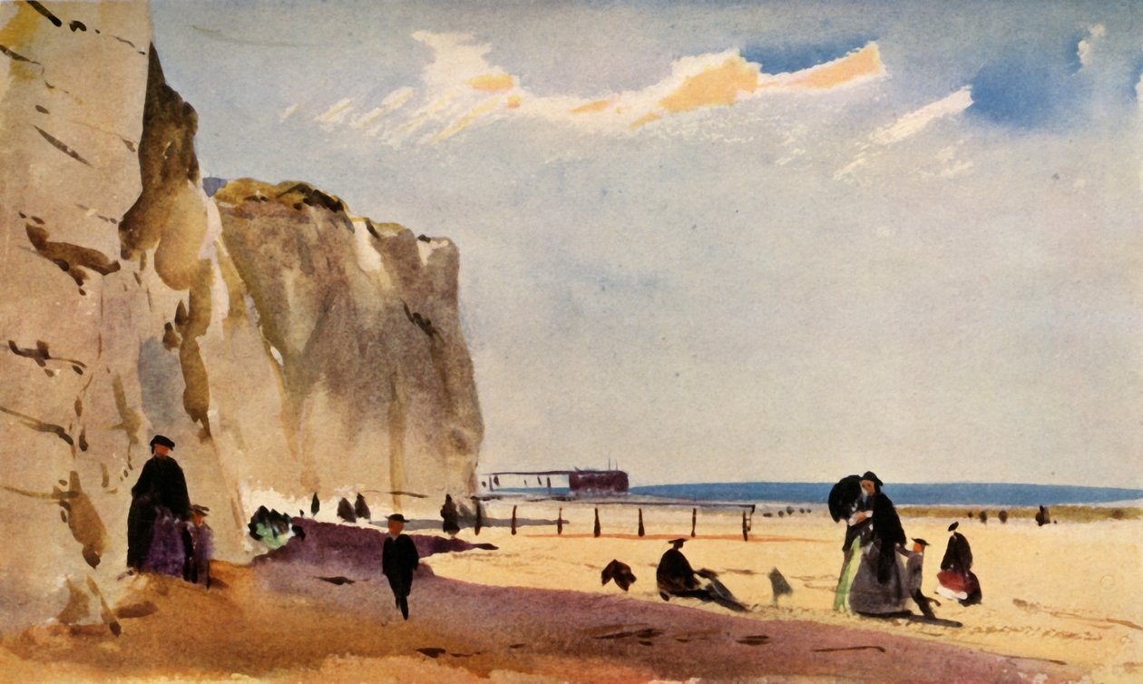 Pobřežní scéna, Normandie, c1860, 1934. od John Absolon