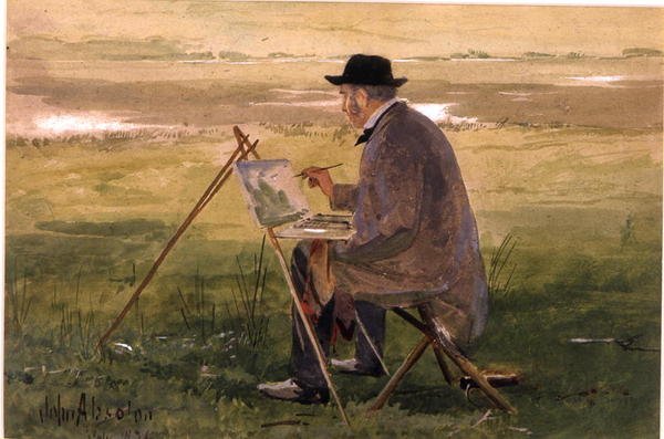 Portrét umělce (akvarel na papíře) od John Absolon