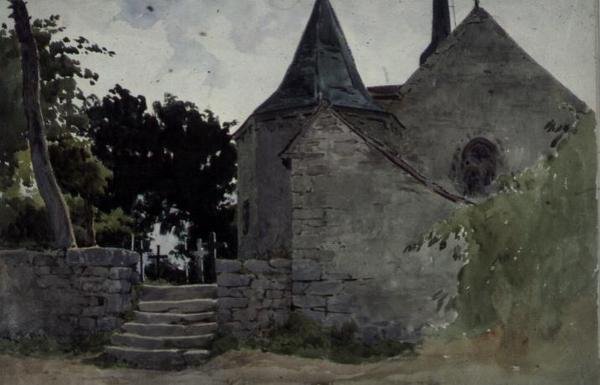Pohled na kostel, 19. století od John Absolon
