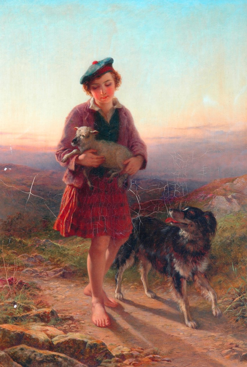 Zatoulané beránek, 1863 od John Adam P. Houston