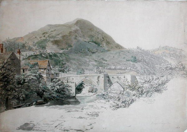 Bridge, Llangollen (akvarel na papíře) od John Alexander Gresse