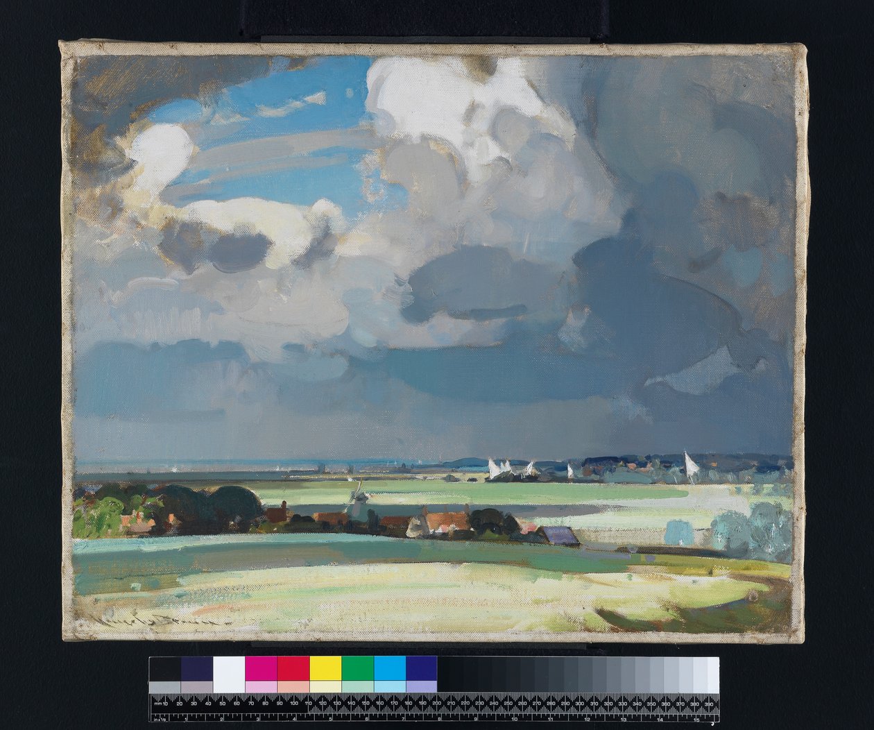 Závod jachet (olej na plátně) od John Alfred Arnesby Brown