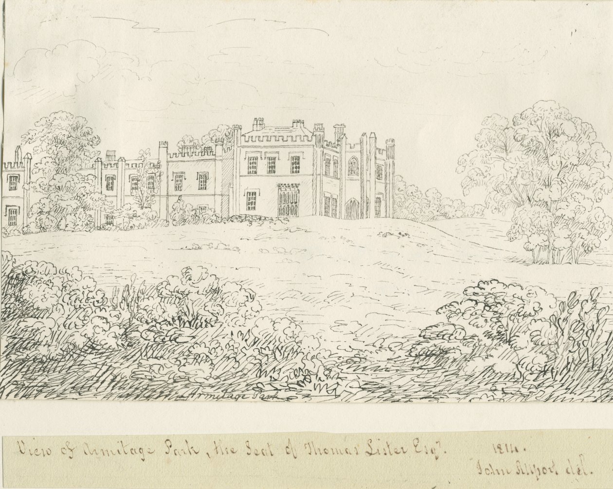 Armitage Park: kresba perem, 1814 od John Allport