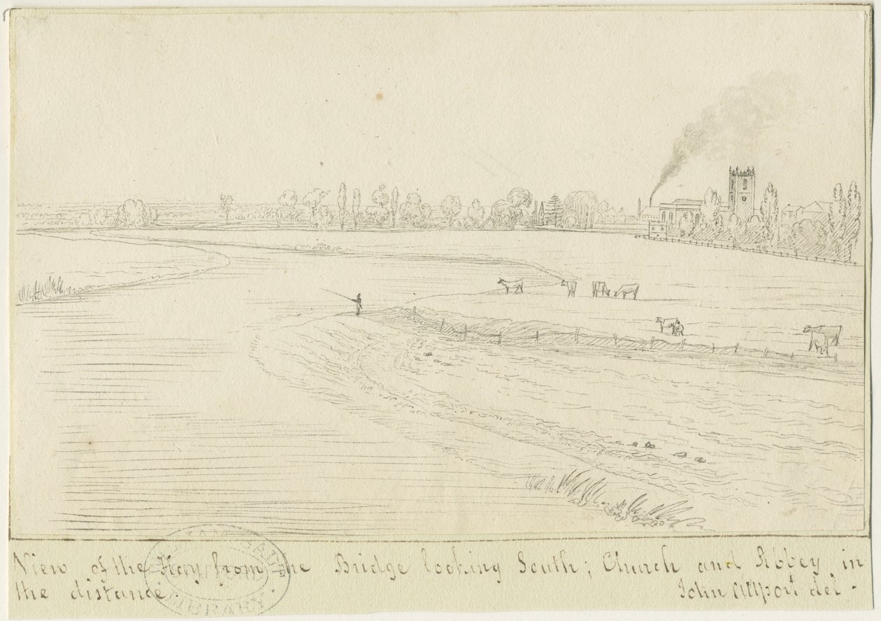 Burton-upon-Trent: kresba perem a tuší, nd [1799-1854] (kresba) od John Allport