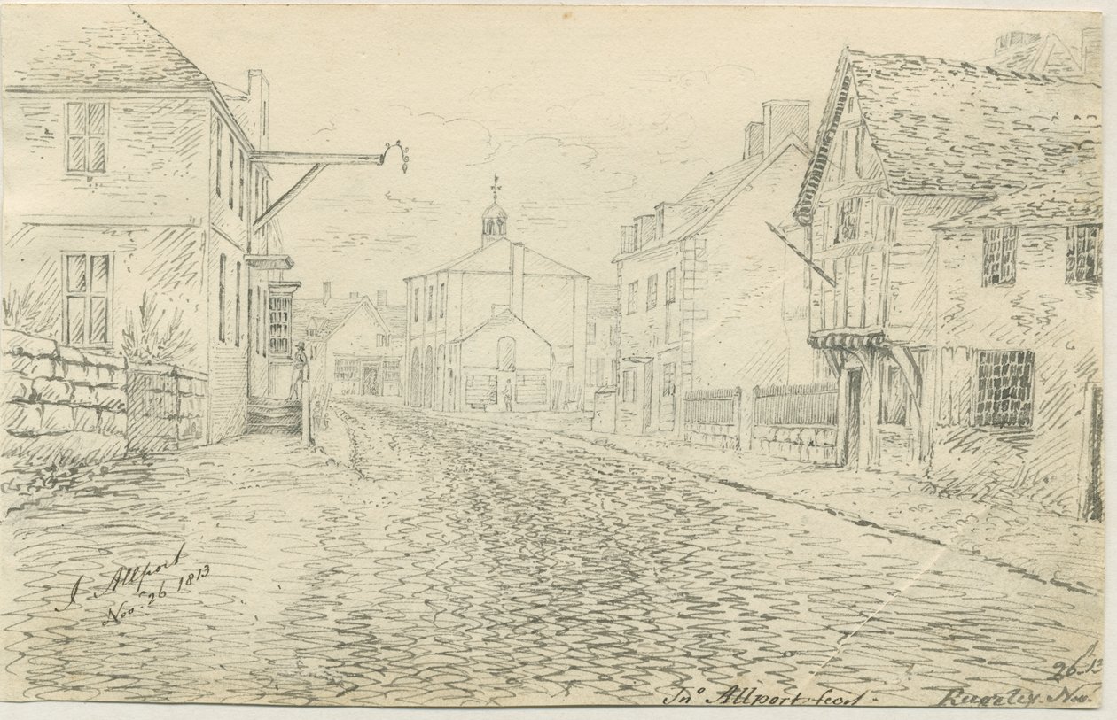 Rugeley Town: kresba perem a tuší, 26. listopadu 1813 od John Allport