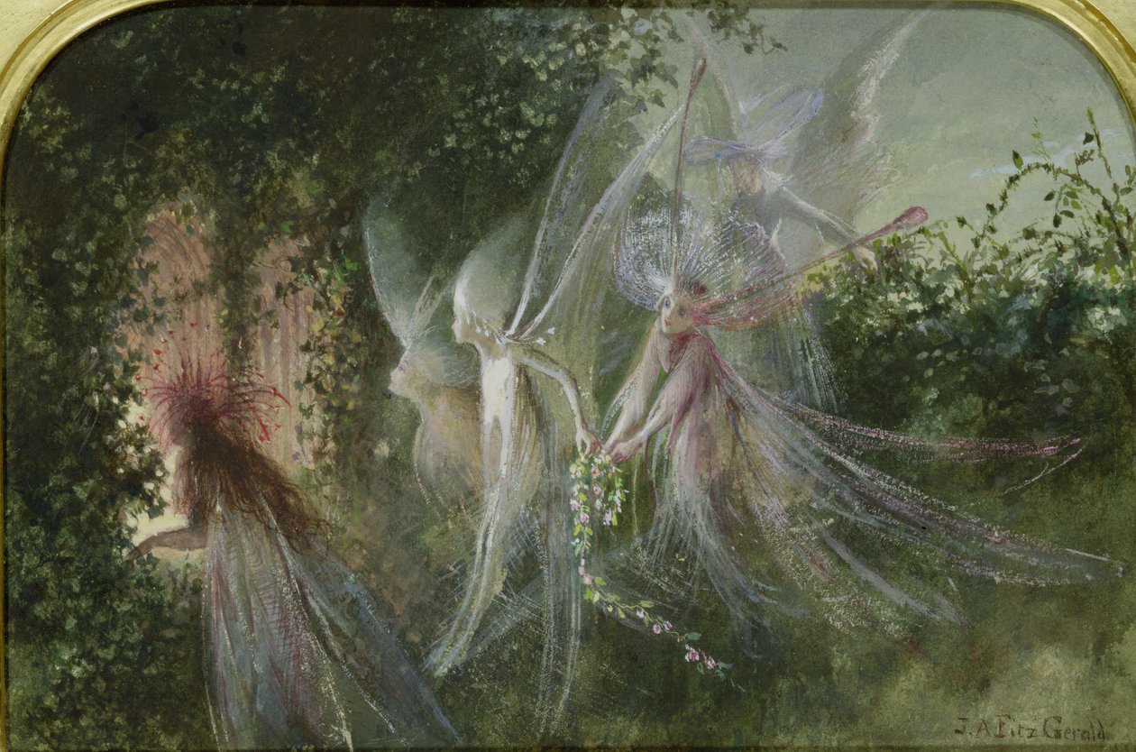 Fairies at a Window, c.1864 (wc a kvaš) od John Anster Fitzgerald