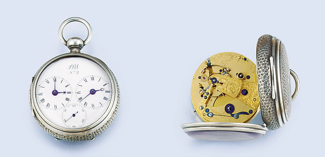 Střední a siderický kapesní chronometr George III s vyvážením Z, č. 2 (kov a smalt) od John Arnold