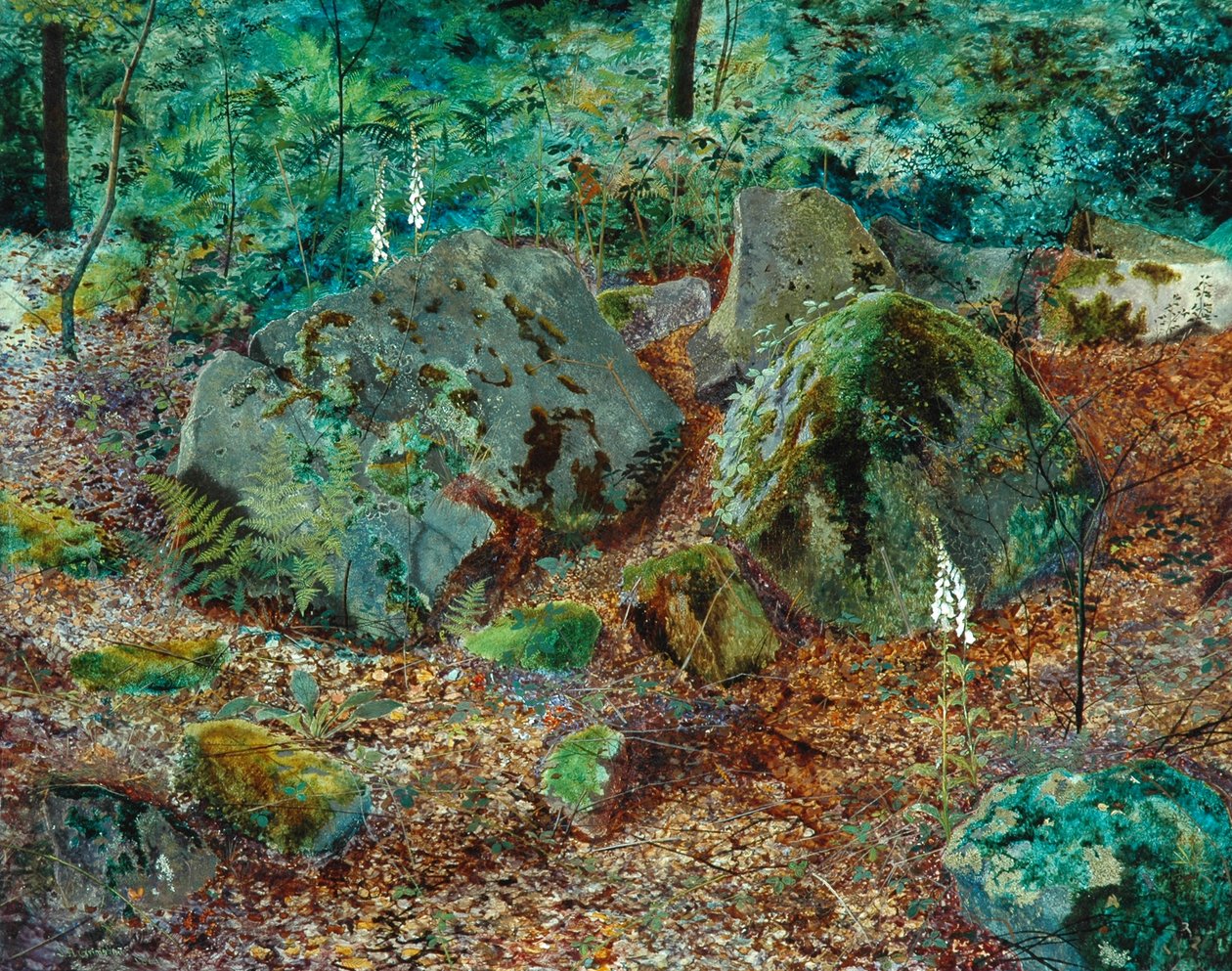 A Mossy Glen, 1864 od John Atkinson Grimshaw