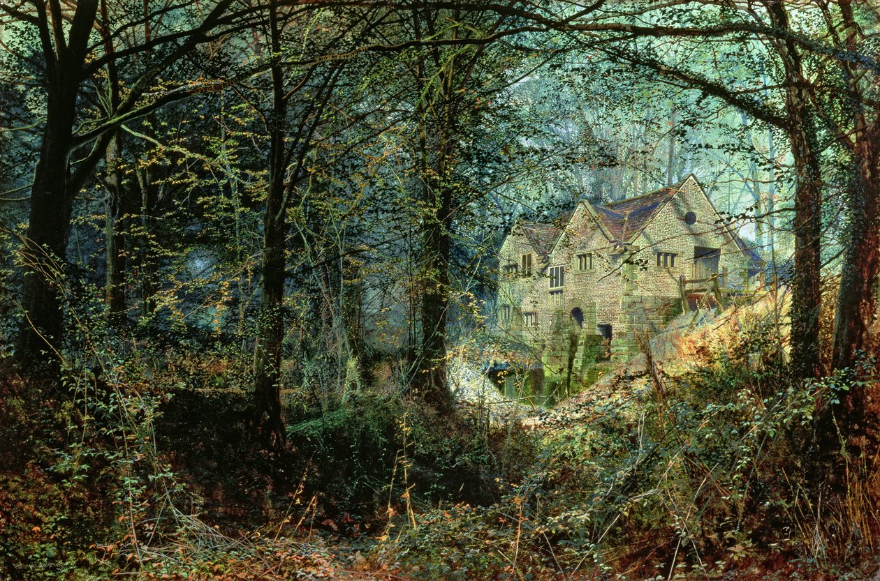 Podzimní sláva: Starý mlýn od John Atkinson Grimshaw