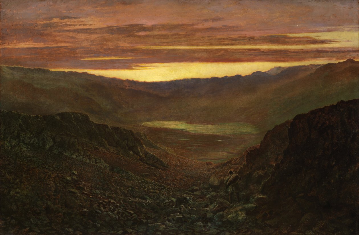 Fleetworth Hollow and Tarn z filmu Green Gable Fell at Twilight (olej na plátně) od John Atkinson Grimshaw