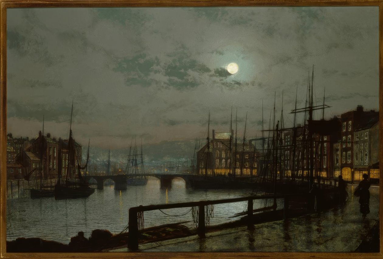 J.A.Grimshaw, Whitby / Gemälde, 1883 od John Atkinson Grimshaw
