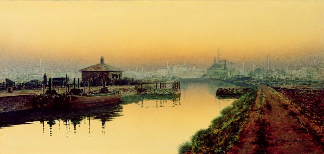 Knostrop Cut, Leeds, Sunday Night od John Atkinson Grimshaw
