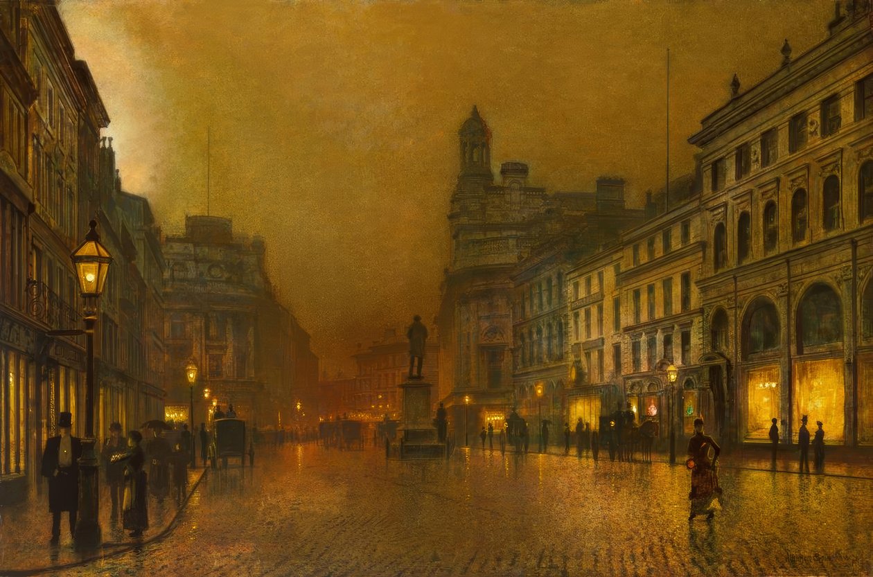 Manchester, St. Ann’s Square / obraz J.A. Grimshawa od John Atkinson Grimshaw