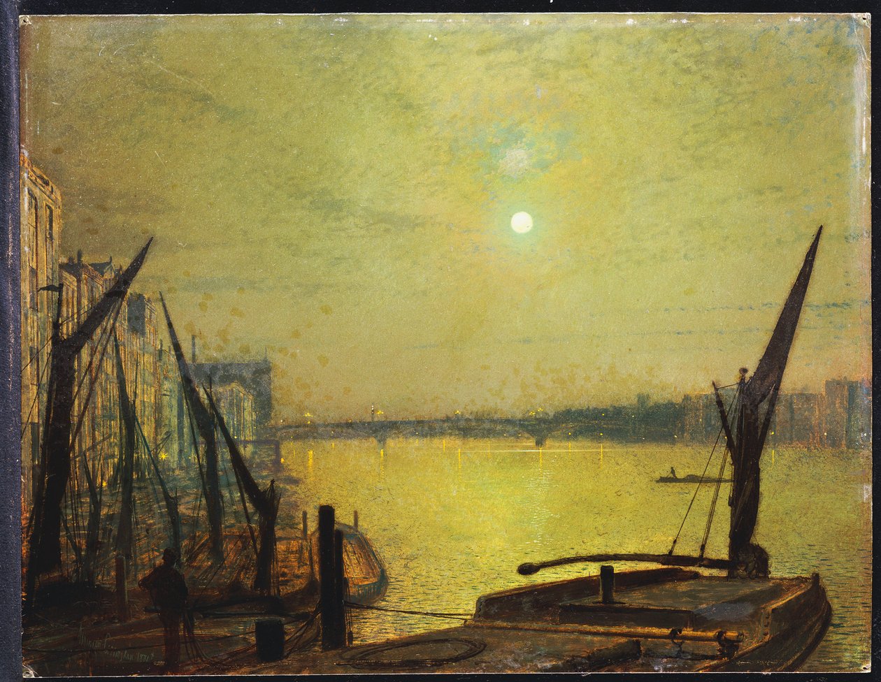 Southwark Bridge z Blackfriars v noci, 1881 od John Atkinson Grimshaw