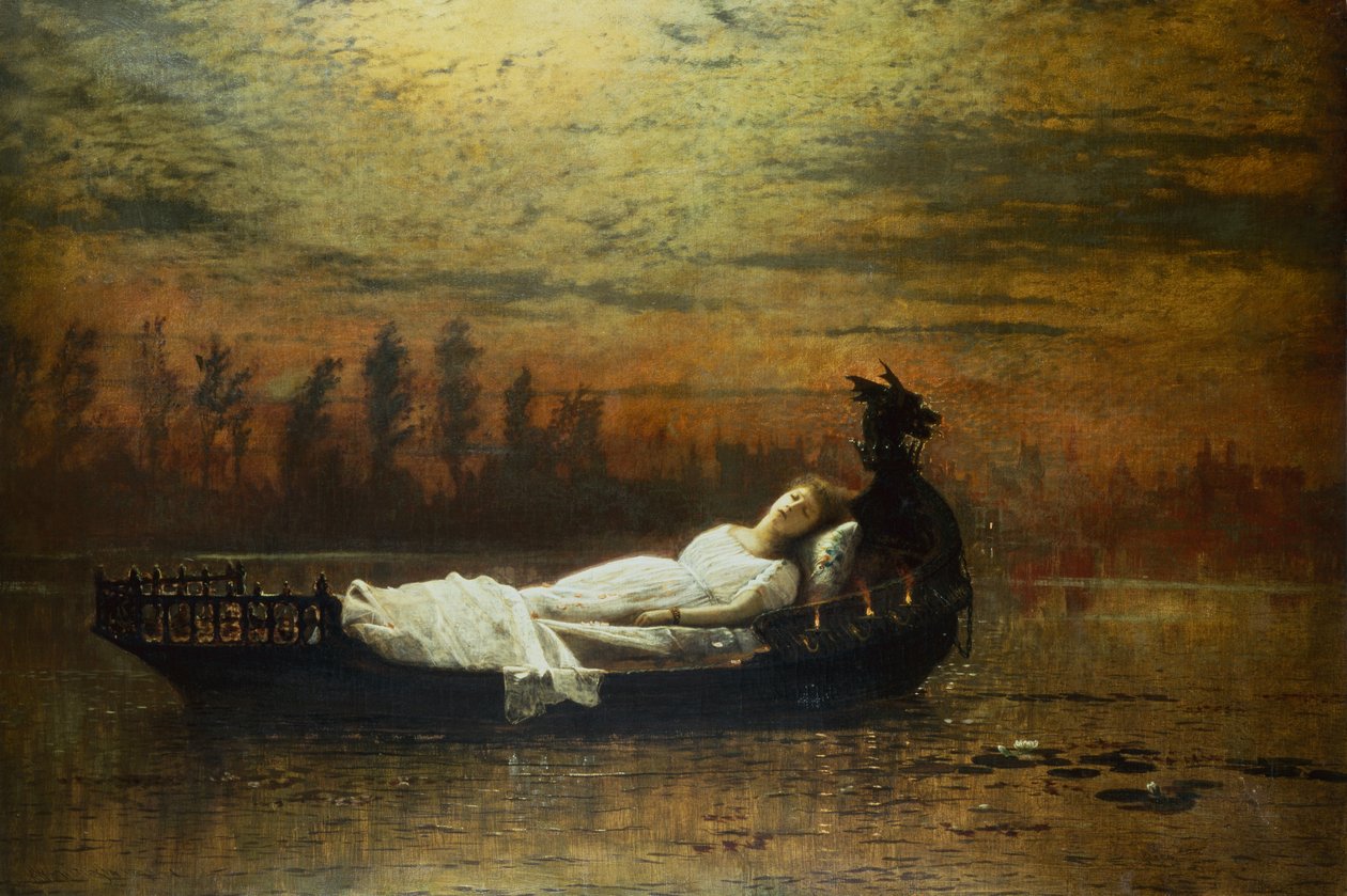 Paní ze Shalott od John Atkinson Grimshaw