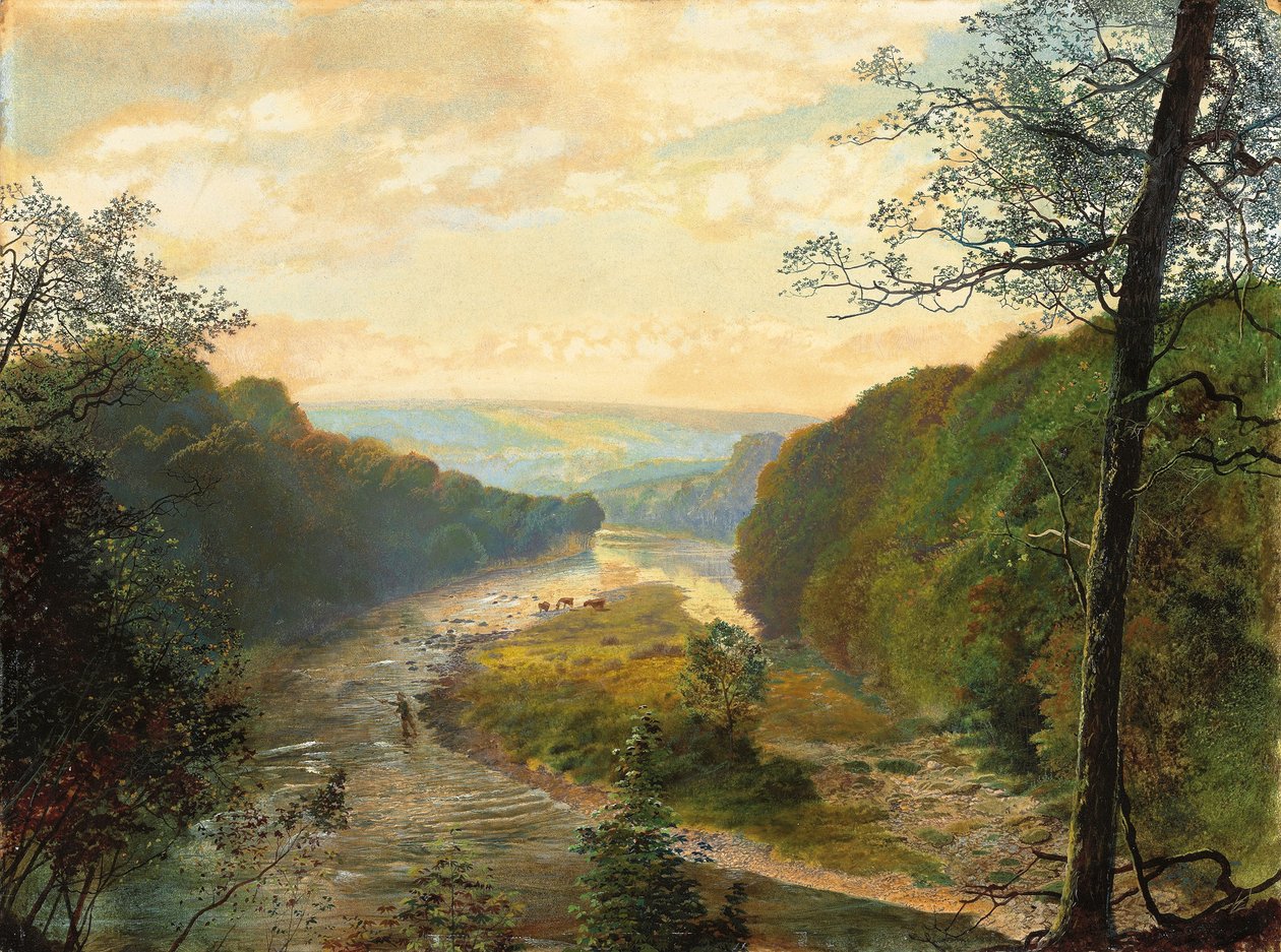 Wharfe Valley, s Barden Tower za, 1870s od John Atkinson Grimshaw