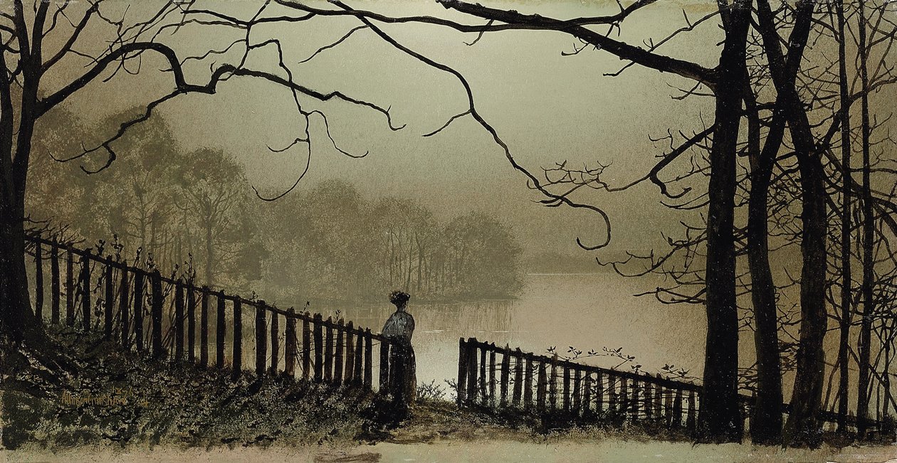 Jezero Waterloo, Roundhay Park, Leeds, 1876-7 od John Atkinson Grimshaw
