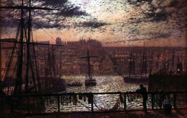 Whitby Harbour z Station Quay od John Atkinson Grimshaw
