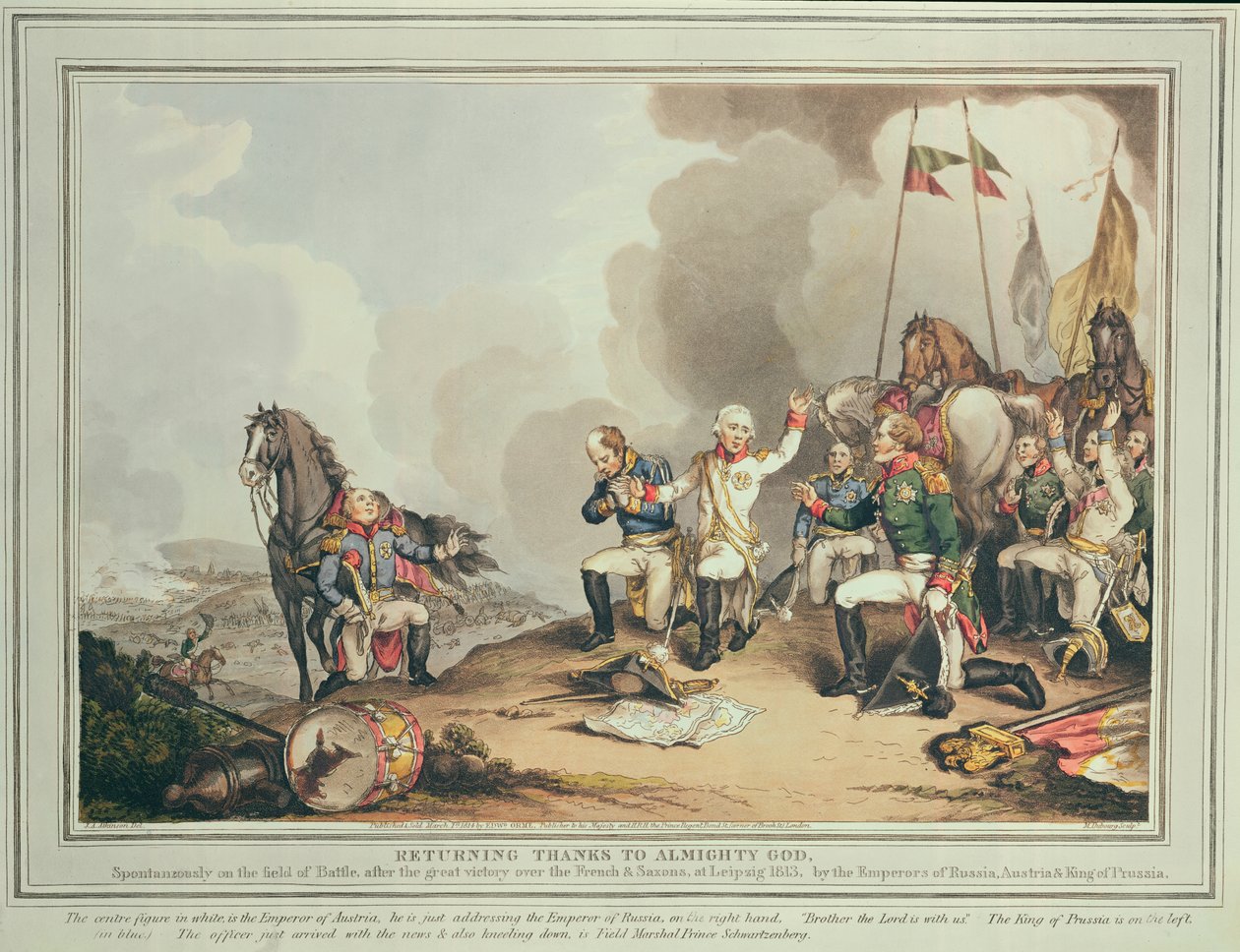 Návrat díky všemohoucímu Bohu, 1814 od John Augustus Atkinson