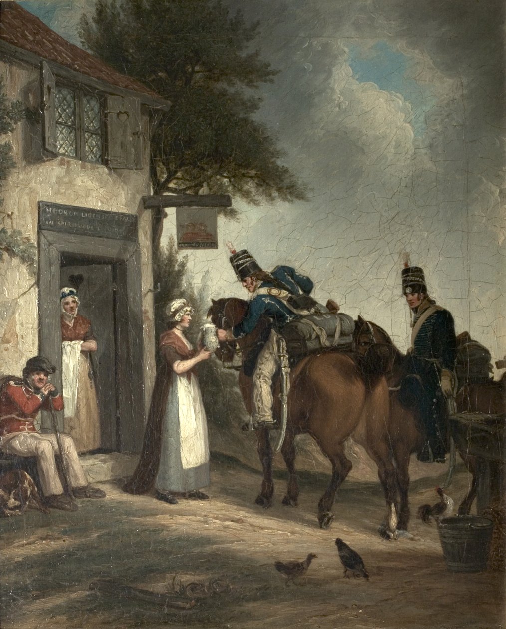 Osvěžující vojáci, kolem roku 1805 od John Augustus Atkinson