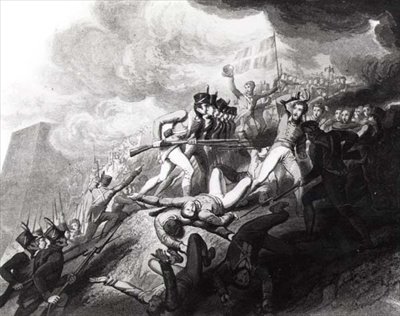 The Storming of San Sebastian, 31. srpna 1813 (viz 126363) od John Augustus after Atkinson