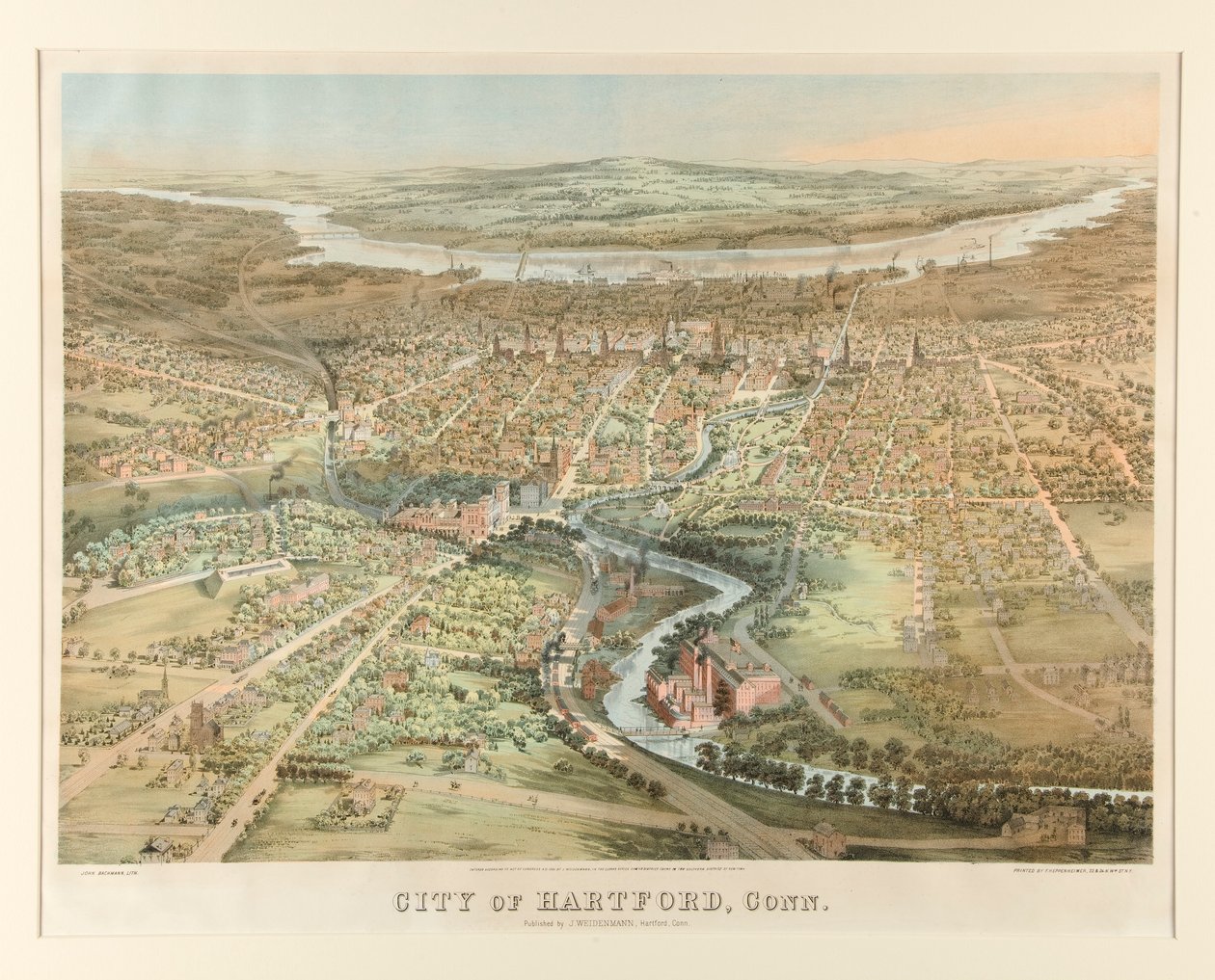 Město Hartford, Conn. od John Bachmann