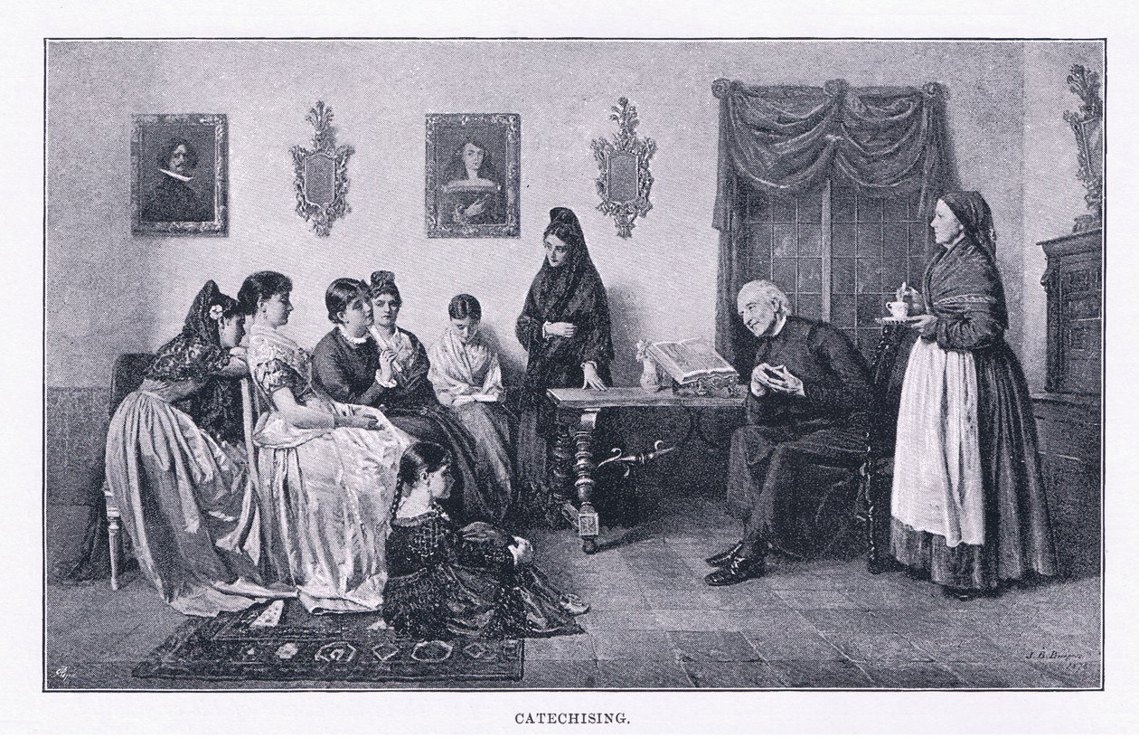 Katechizace, z The Magazine of Art 1893, Cassell and Company od John Bagnold Burgess