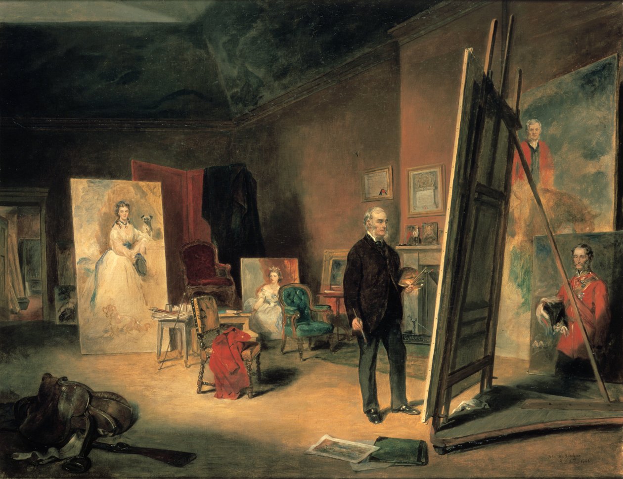 Portrét sira Francise Granta v jeho studiu, 1866 od John Ballantyne