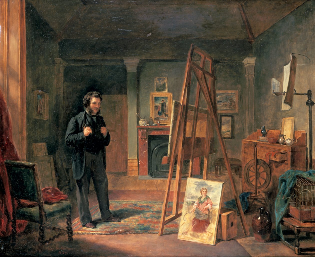 Portrét Thomase Faeda v jeho ateliéru, 19. století od John Ballantyne