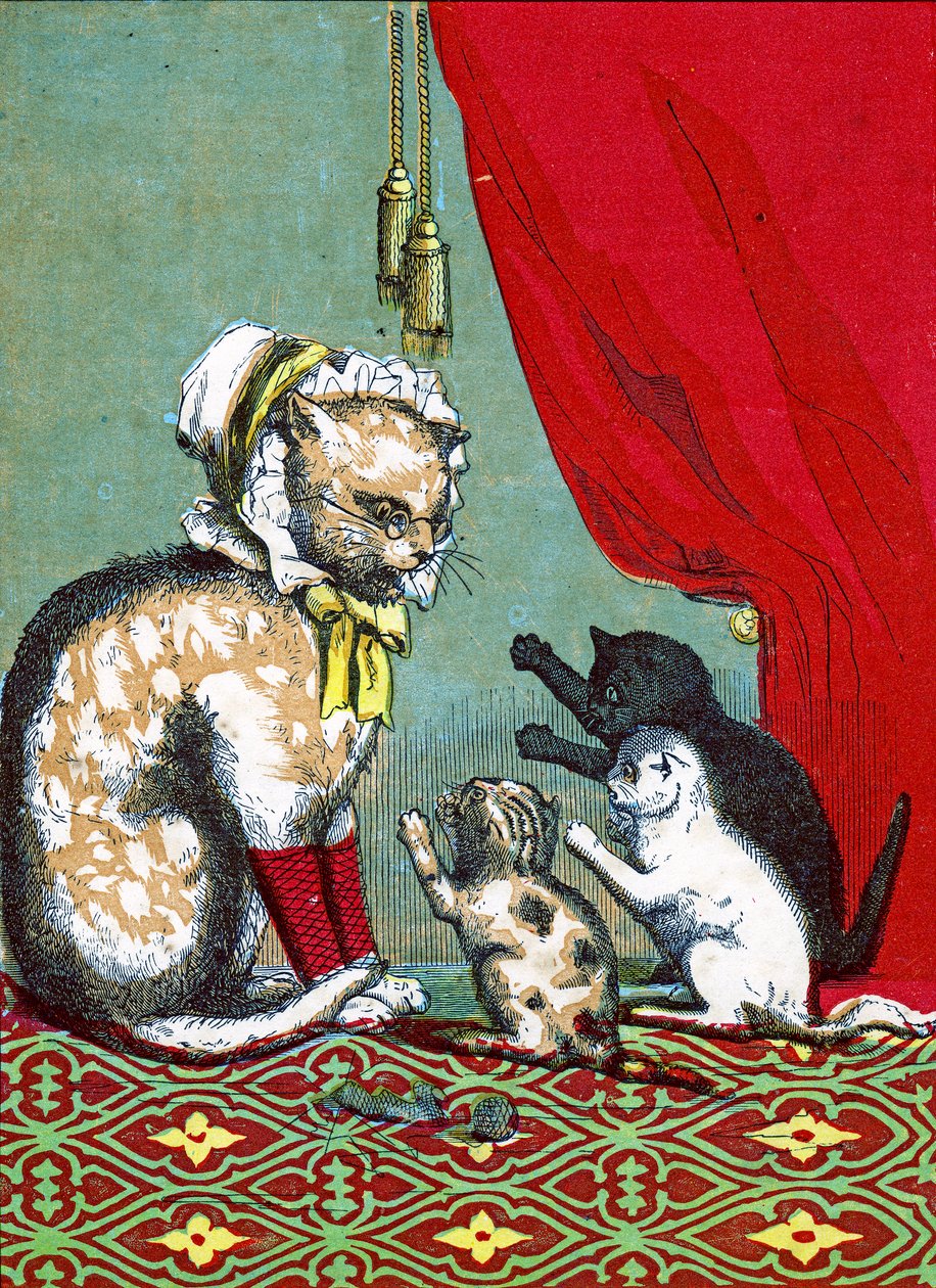 Tři malá koťátka ztratila rukavice, ilustrace z „Tři malá koťátka“ 1859 od John Ballantyne