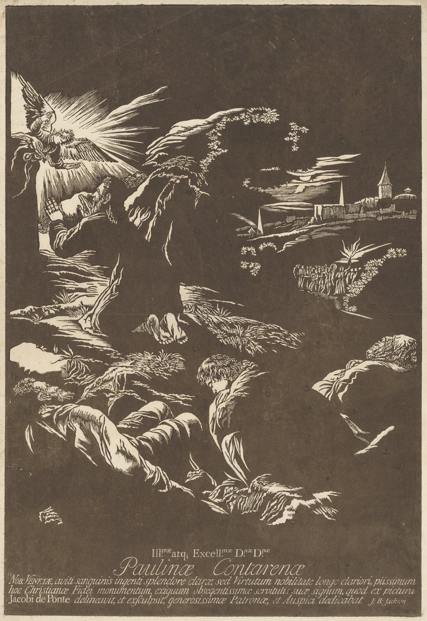Kristus na hoře Olivetské od John Baptist Jackson