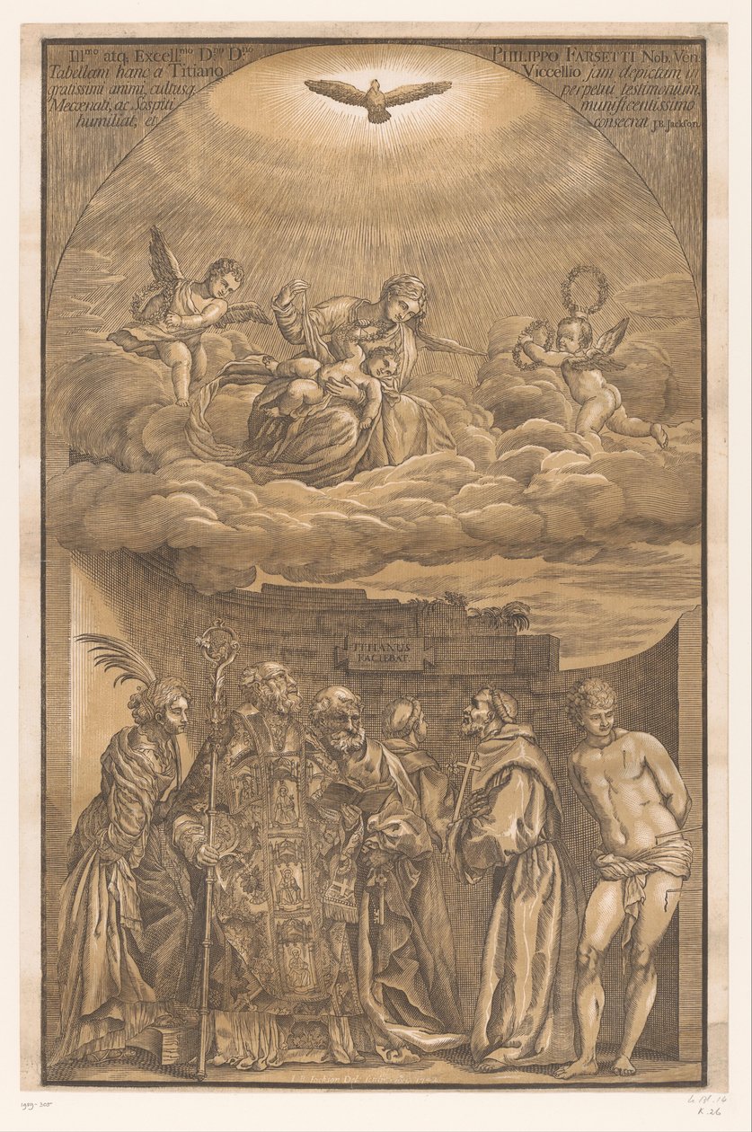 Marie v oblacích a šest svatých Umělecká díla benátských mistrů (název série) Opera selectiora (název série) od John Baptist Jackson