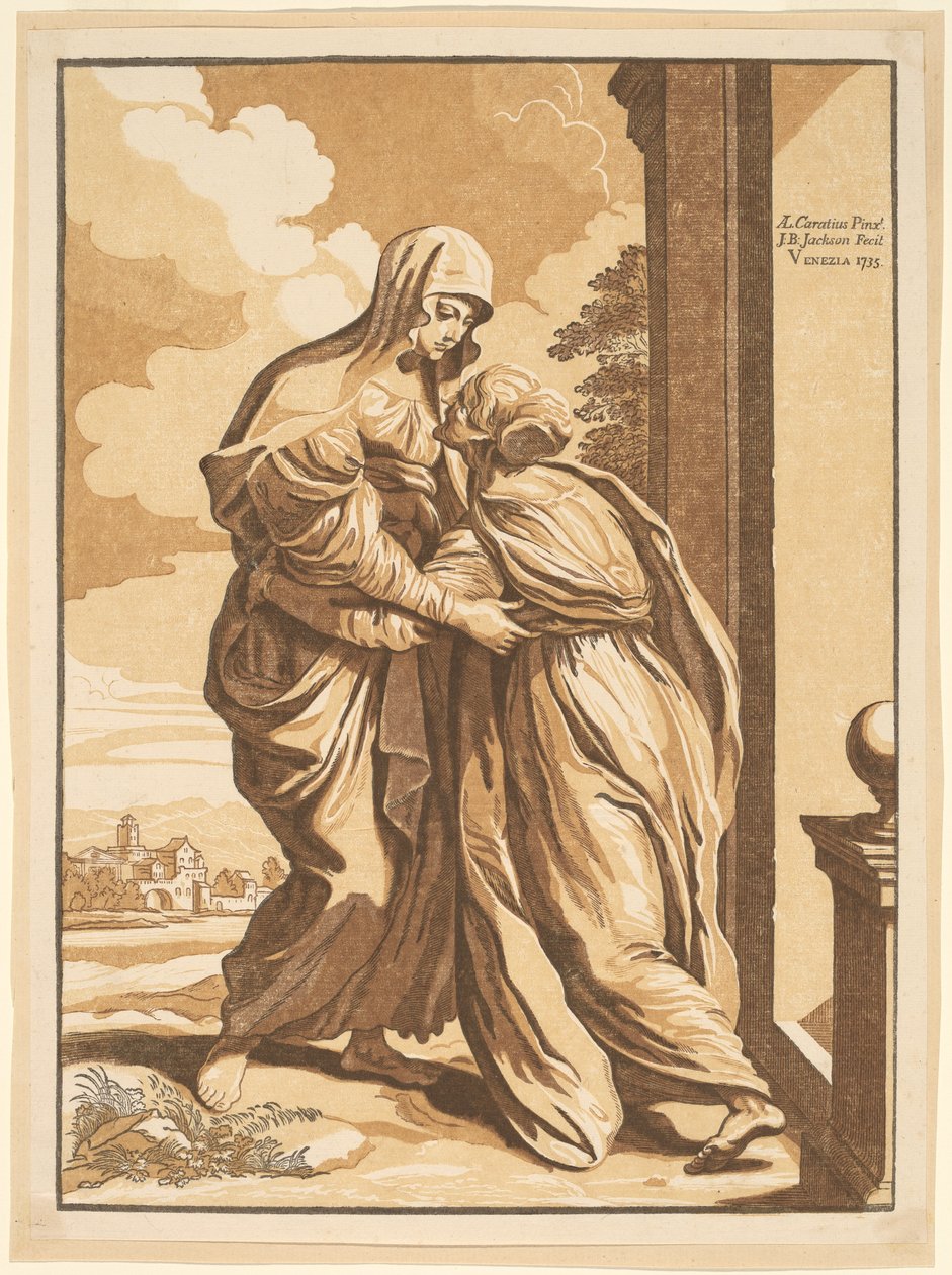 Návštěva od John Baptist Jackson, after Annibale Carracci