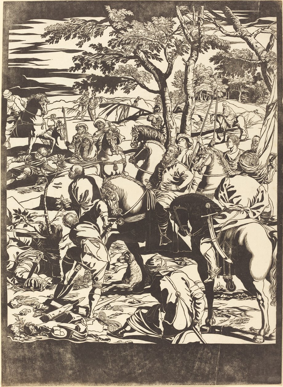 Ukřižování [pravá deska] od John Baptist Jackson after Jacopo Tintoretto